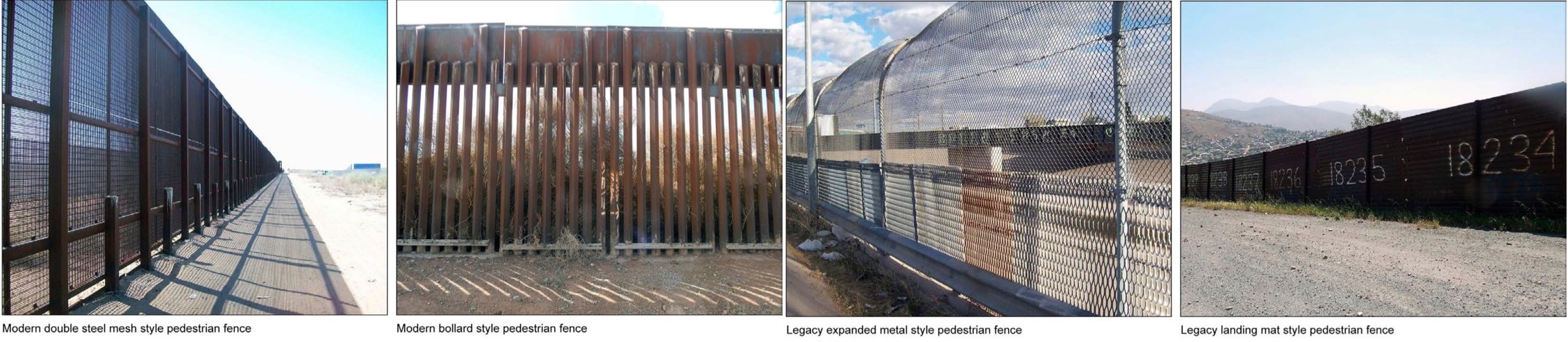 Photos of border fencing